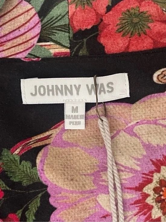 Johnny Was Floral Pocca Kimono Robe M NWT Pima Cotton Boho Duster No Belt - Picture 8 of 12